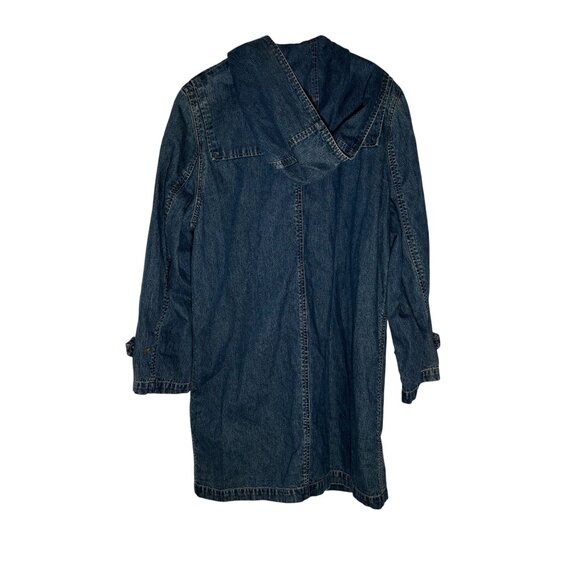 Ralph Lauren Vintage Fisherman's Denim Trench Coat with Toggle Buttons Size M - Picture 3 of 4